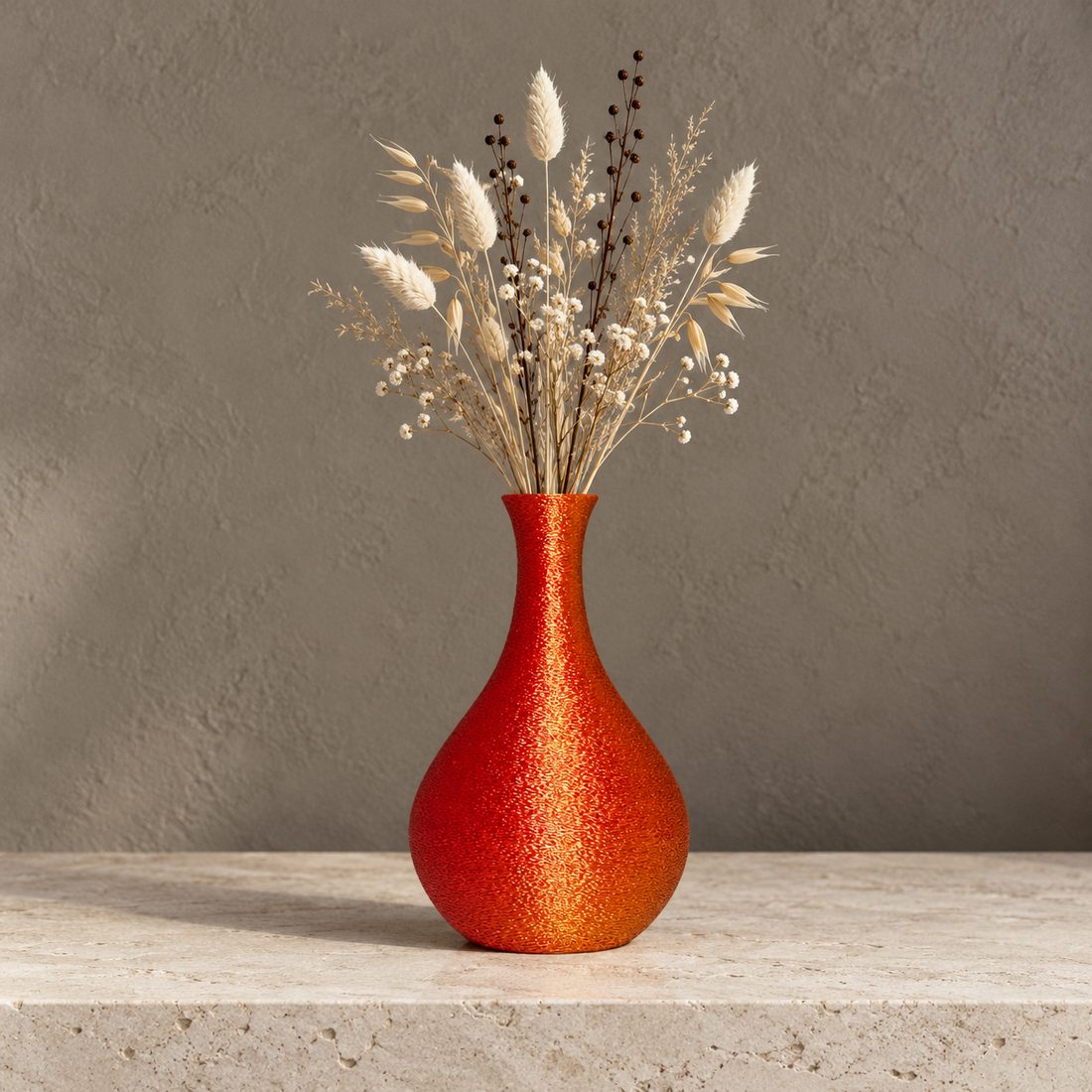 VAS-FUZ-01, coloris Rouge et doré (texturé/pailleté), collection Élan