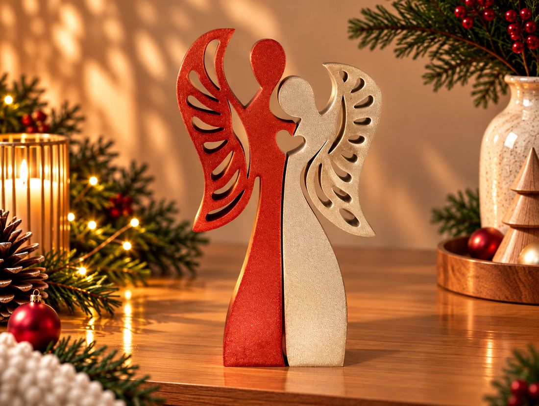 Les Âmes Sœurs, coloris Rouge cuivré et doré, collection Noël