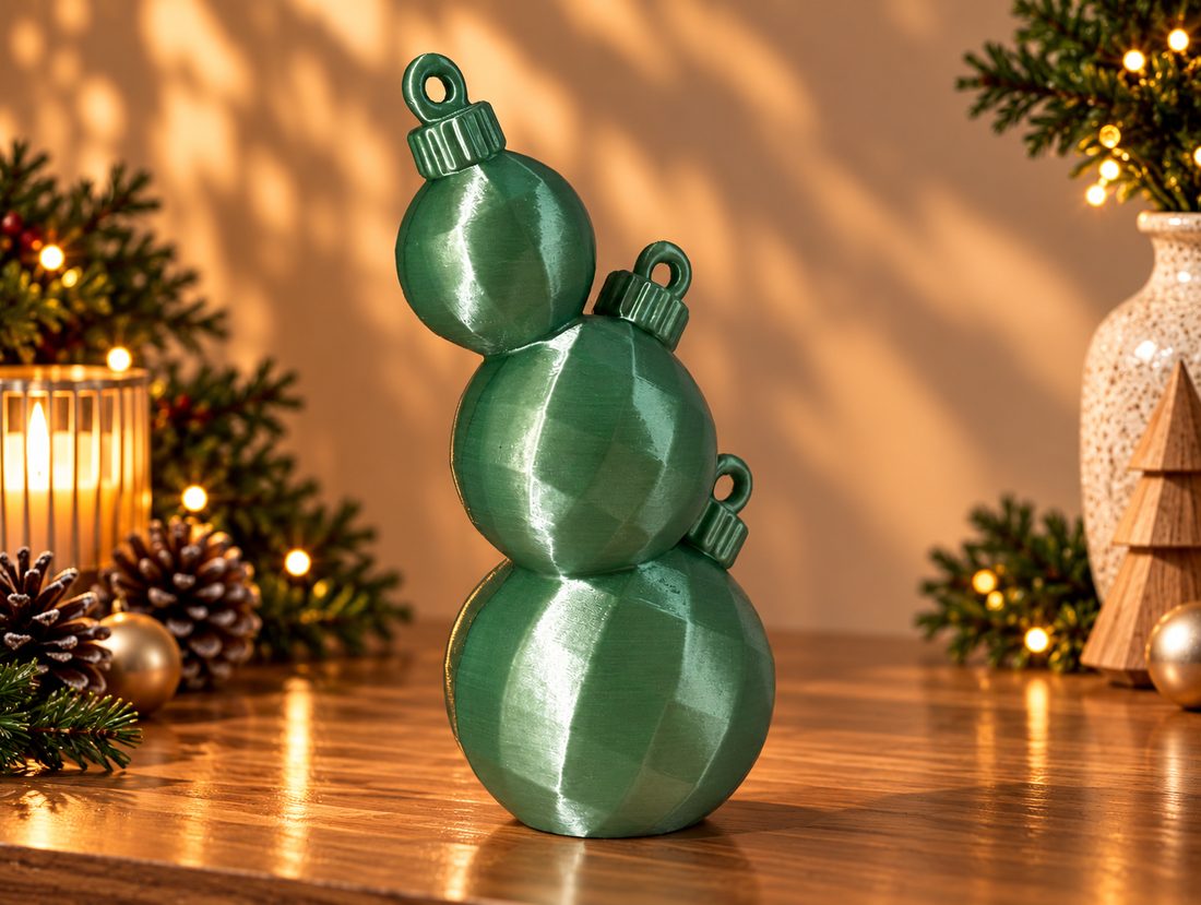 Boules en équilibre, coloris Vert brillant, collection Noël