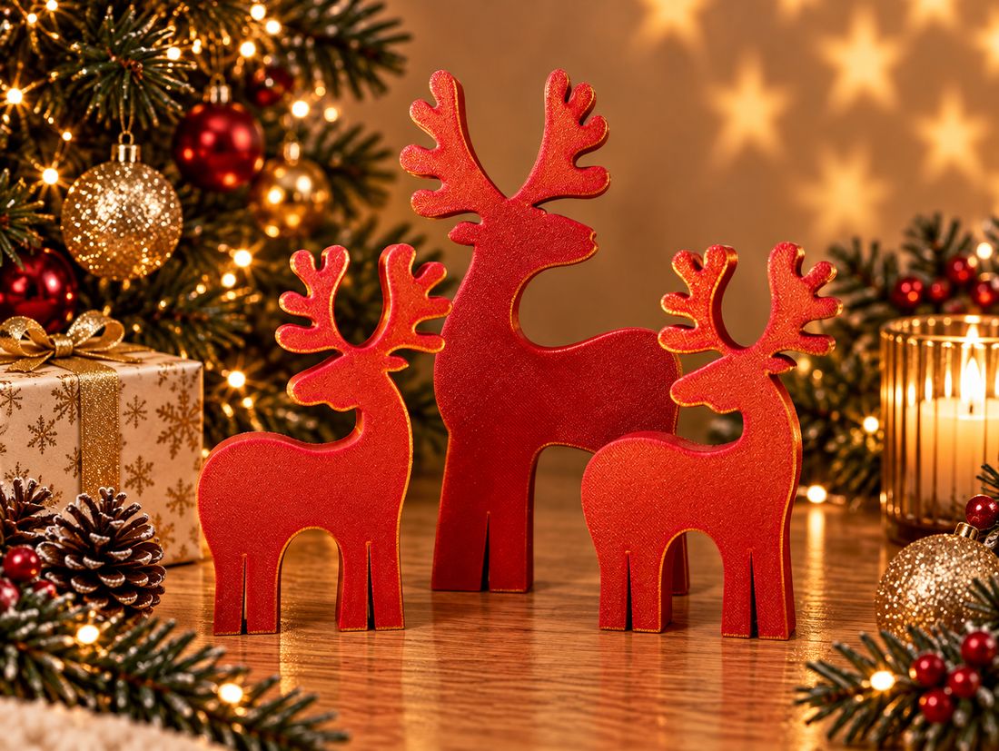 Le Renne, coloris Rouge, collection Noël