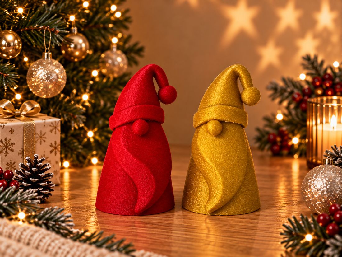 Le Lutin, coloris Rouge et doré, collection Noël