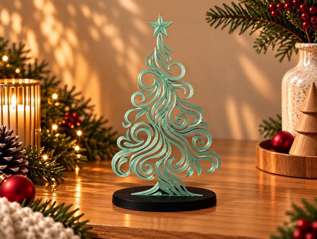 Sapin Filigrane, coloris Vert brillant, collection Noël