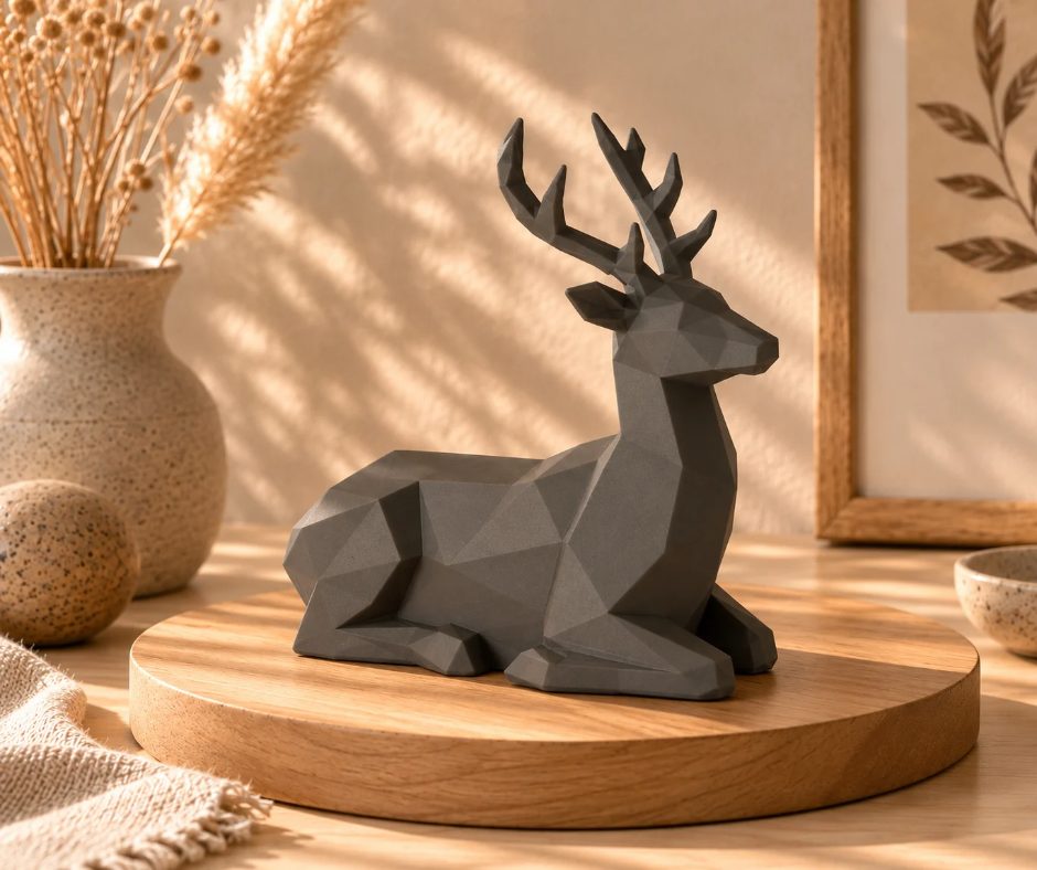 Le Cerf Sage, coloris Gris cendré, collection Intemporels