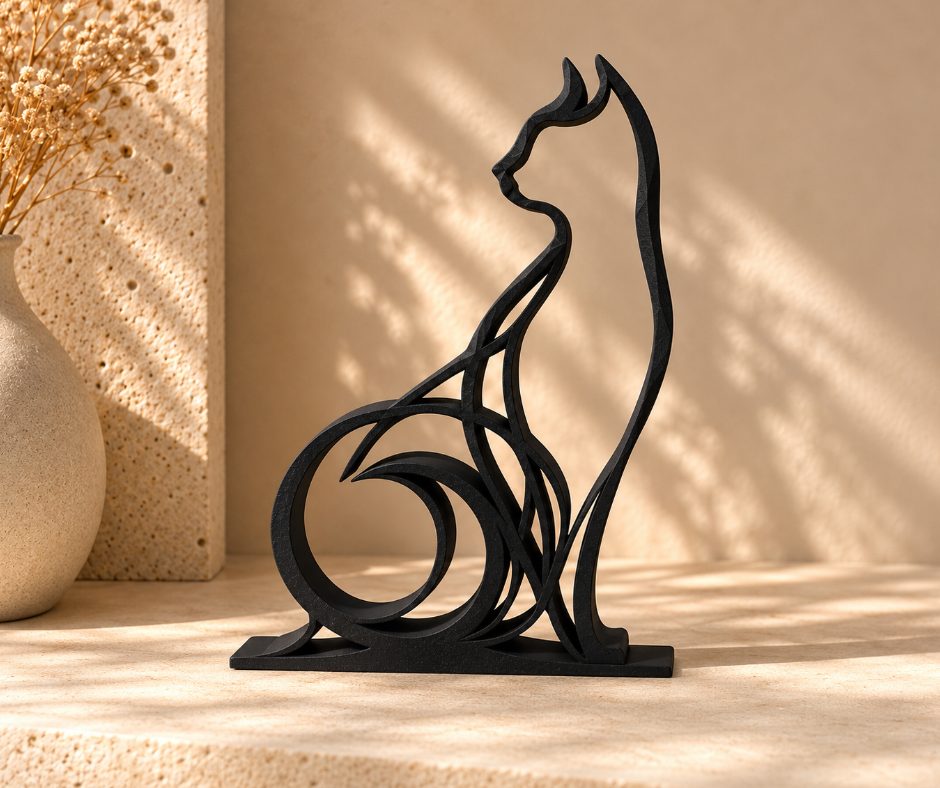 Le Chat Filigrane, coloris Noir, collection Intemporels