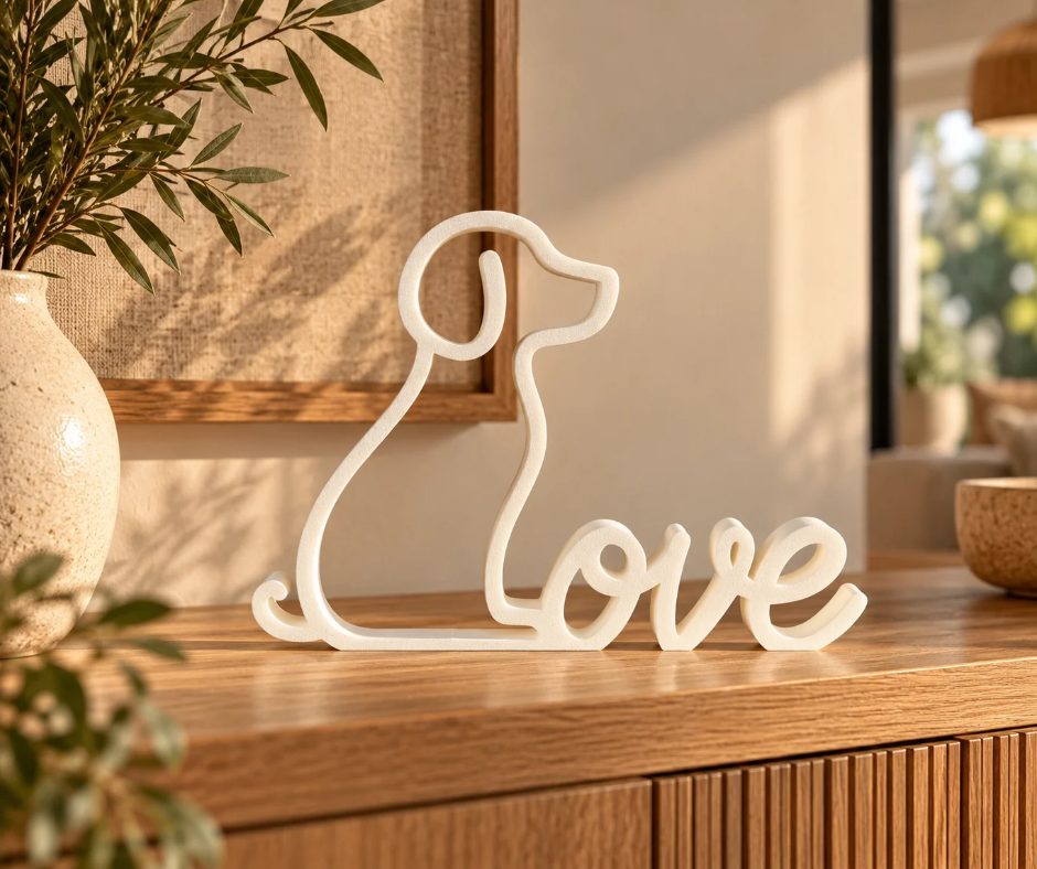 Le Chien Love, coloris Blanc, collection Intemporels