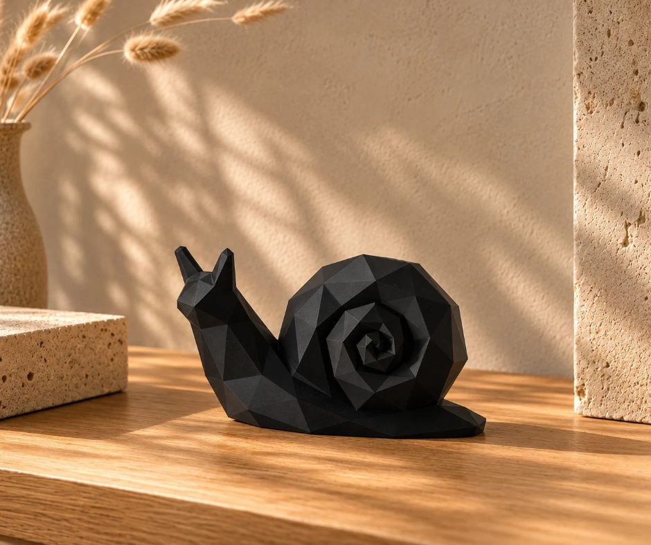 L’Escargot Nonchalant, coloris Noir, collection Intemporels